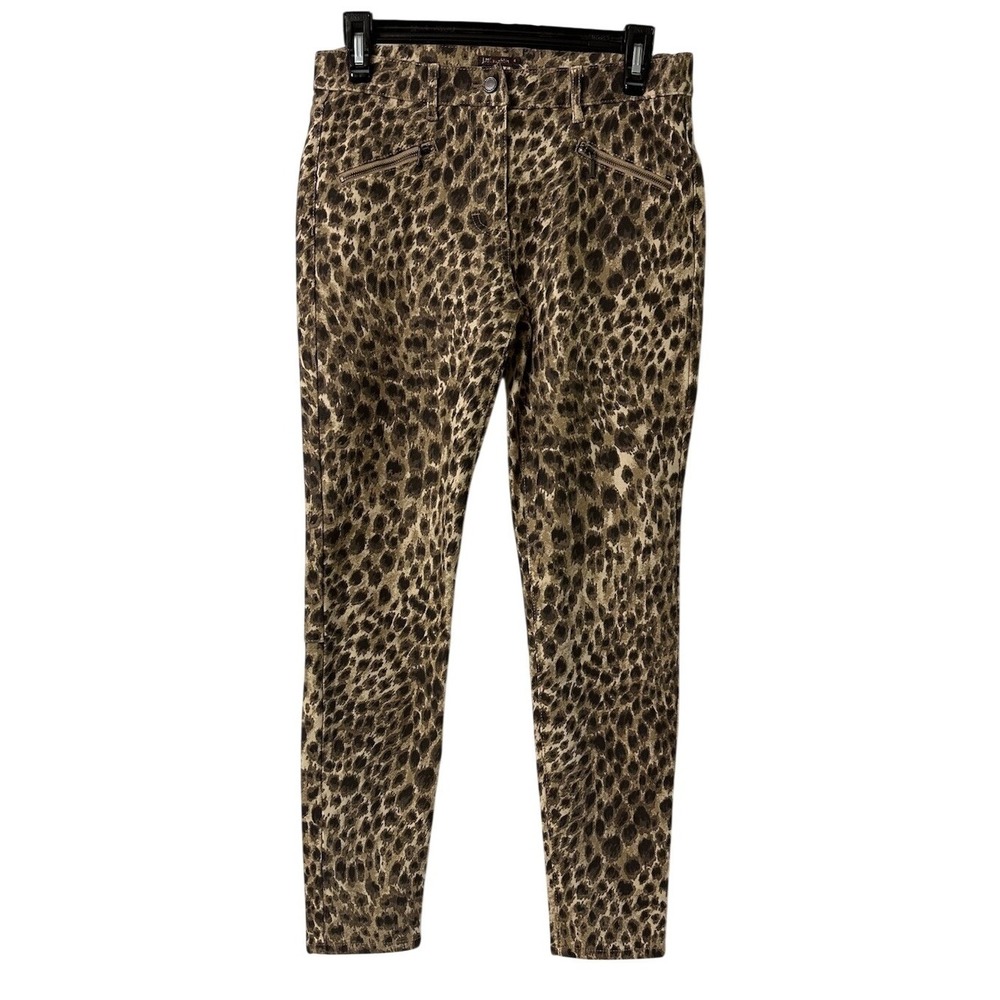 NWT J. McLaughlin Womens Skinny Stretch Animal Print Baxter Jeans Denim‎ Size 4